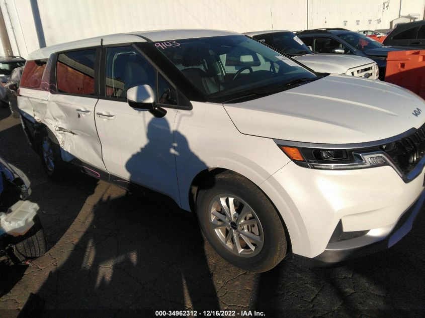 2022 KIA CARNIVAL LXS VIN: KNDNB4H39N6099220