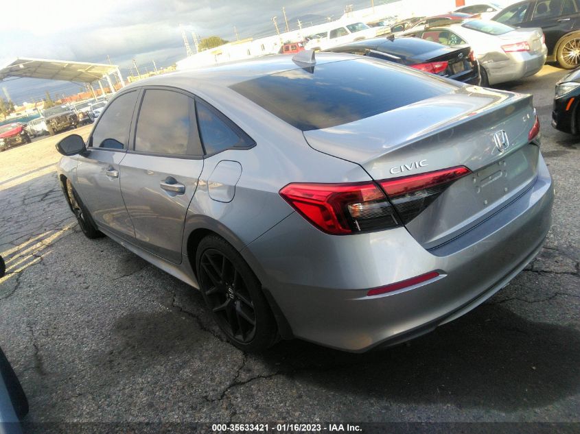 2022 HONDA CIVIC SEDAN SPORT VIN: 2HGFE2F59NH570593