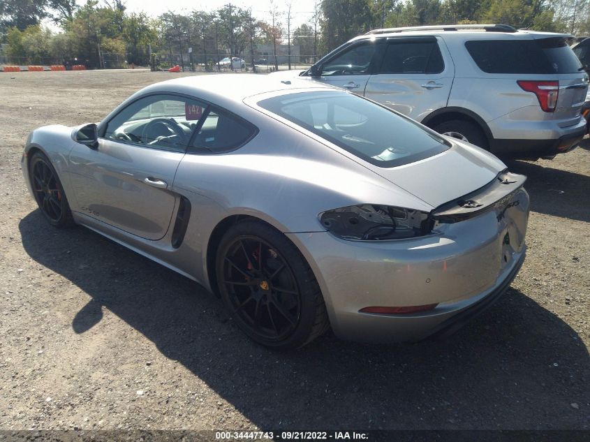 2022 PORSCHE 718 CAYMAN GTS 4.0 VIN: WP0AD2A81NS268155