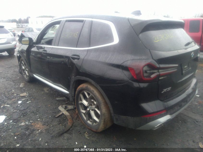 2022 BMW X3 XDRIVE30I VIN: 5UX53DP01N9N10546