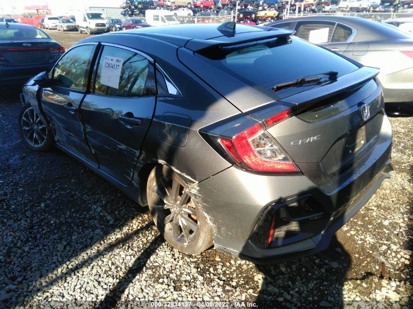 2021 HONDA CIVIC HATCHBACK EX VIN: SHHFK7H63MU401716