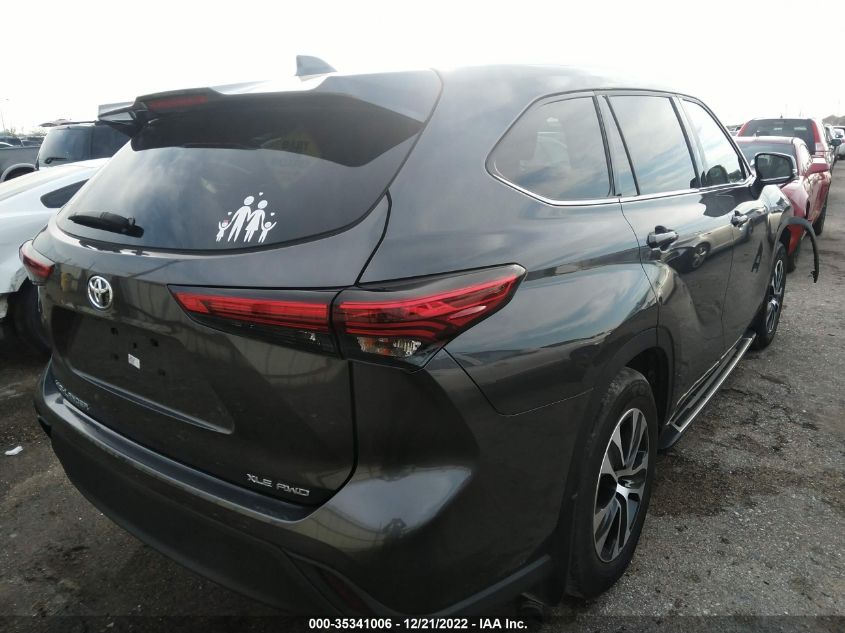 2021 TOYOTA HIGHLANDER XLE VIN: 5TDGZRBH0MS148034