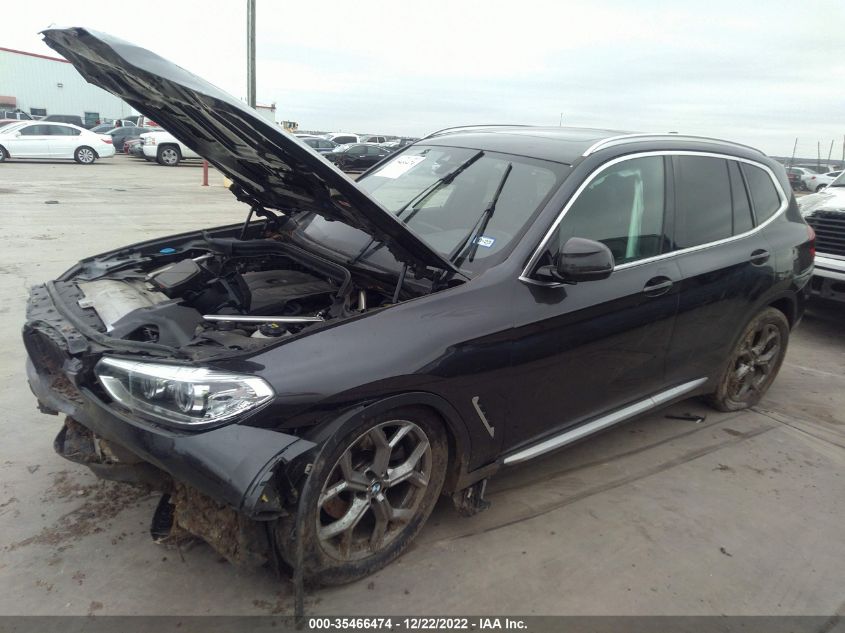 2021 BMW X3 SDRIVE30I VIN: 5UXTY3C03M9E67371