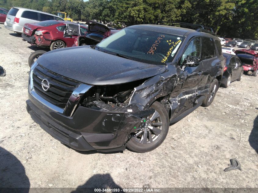 2022 NISSAN PATHFINDER SV VIN: 5N1DR3BC6NC246648