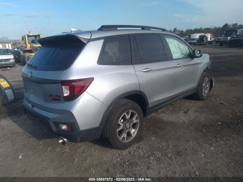 2022 HONDA PASSPORT TRAILSPORT VIN: 5FNYF8H63NB013651