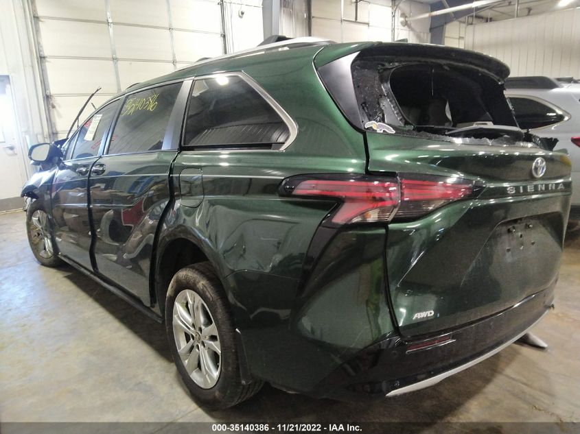 2021 TOYOTA SIENNA LIMITED/PLATINUM VIN: 5TDESKFC6MS032578