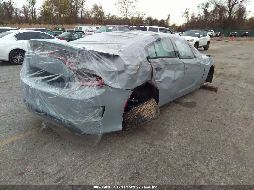 2022 DODGE CHARGER SCAT PACK VIN: 2C3CDXGJ4NH193267