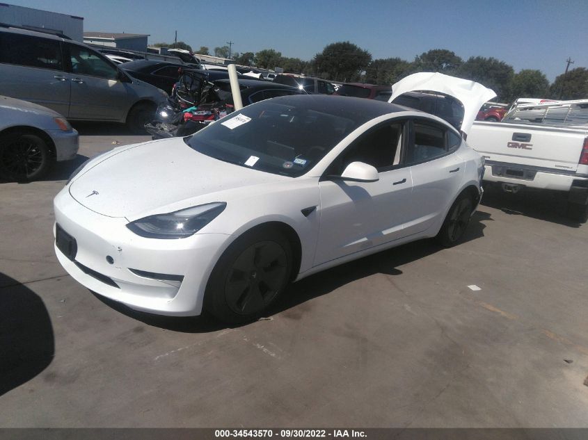 2022 TESLA MODEL 3 VIN: 5YJ3E1EA7NF315117