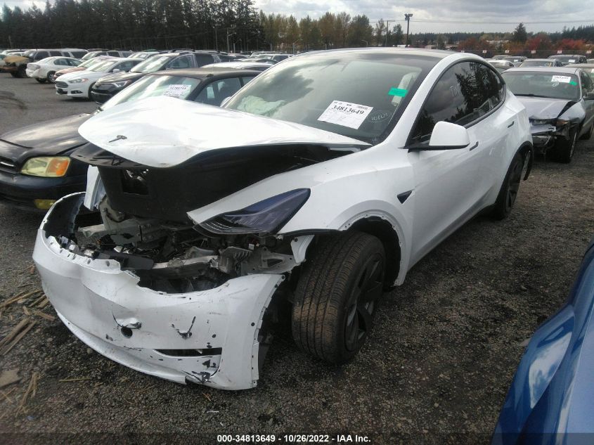 2022 TESLA MODEL Y LONG RANGE VIN: 7SAYGDEEXNF432942