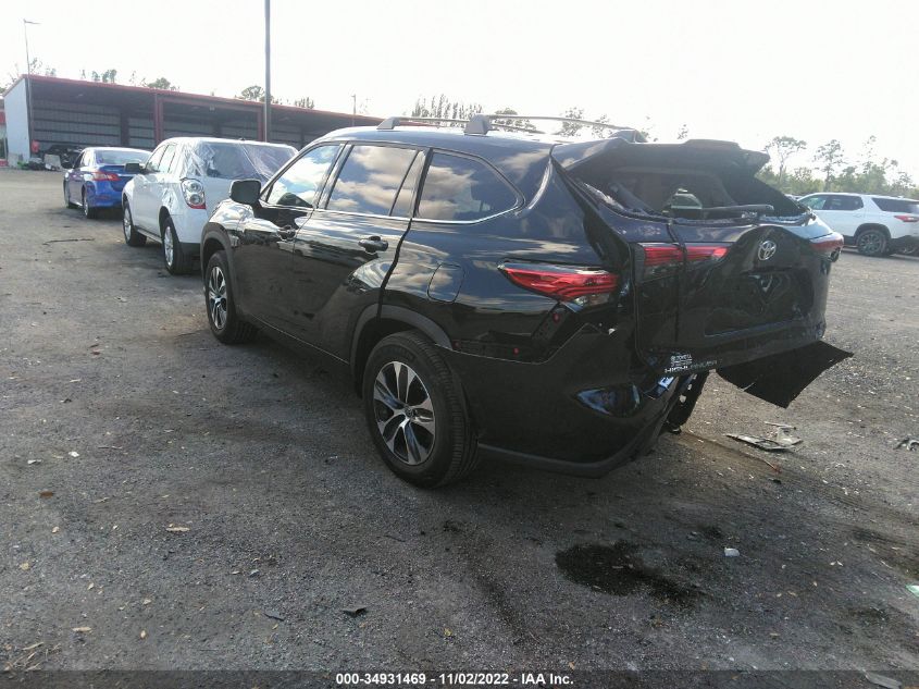 2021 TOYOTA HIGHLANDER XLE VIN: 5TDGZRAH7MS086925
