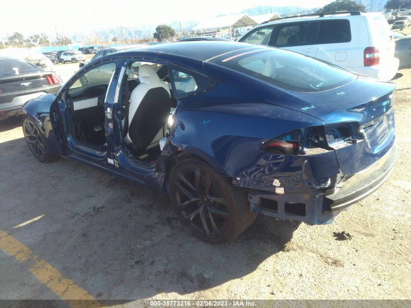 2022 TESLA MODEL S VIN: 5YJSA1E56NF488573