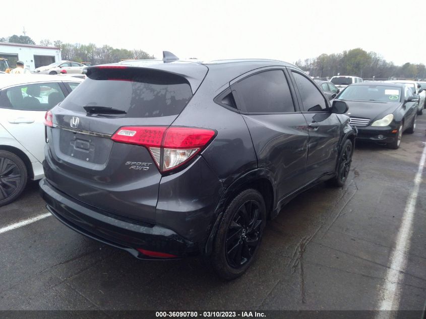 2022 HONDA HR-V SPORT VIN: 3CZRU6H16NM769662