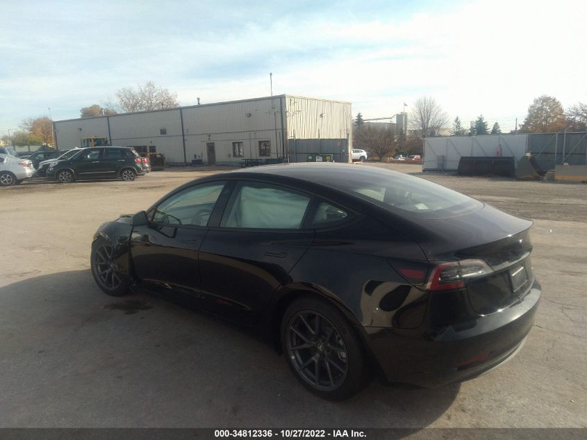 2022 TESLA MODEL 3 VIN: 5YJ3E1EA5NF315262
