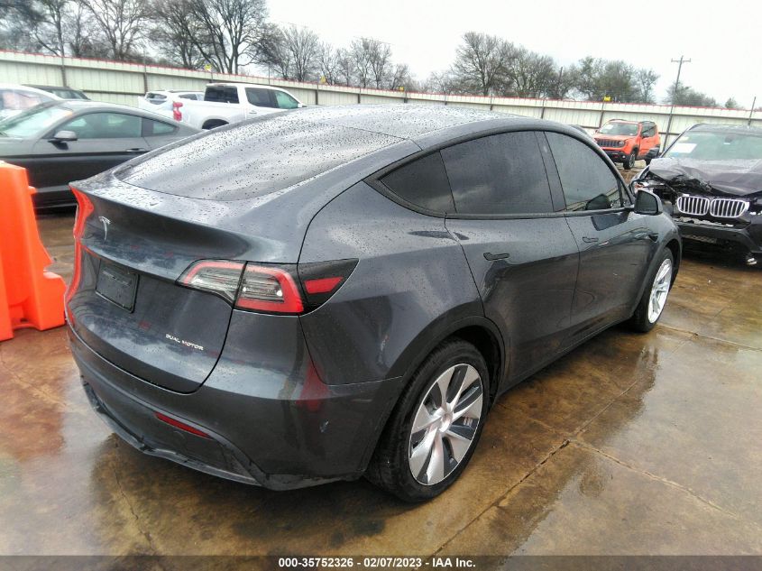 2022 TESLA MODEL Y LONG RANGE VIN: 7SAYGDEE3NF363849