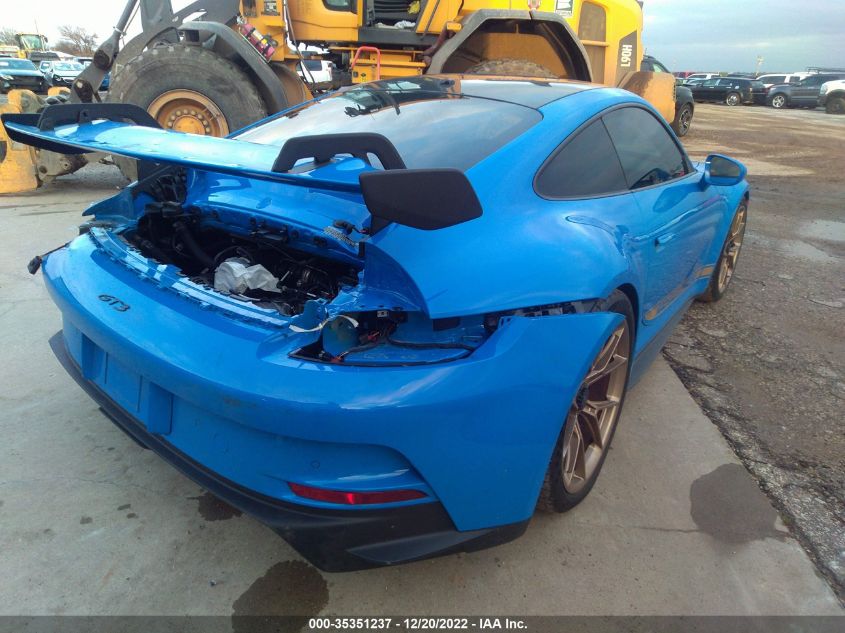 2022 PORSCHE 911 GT3 VIN: WP0AC2A91NS268684