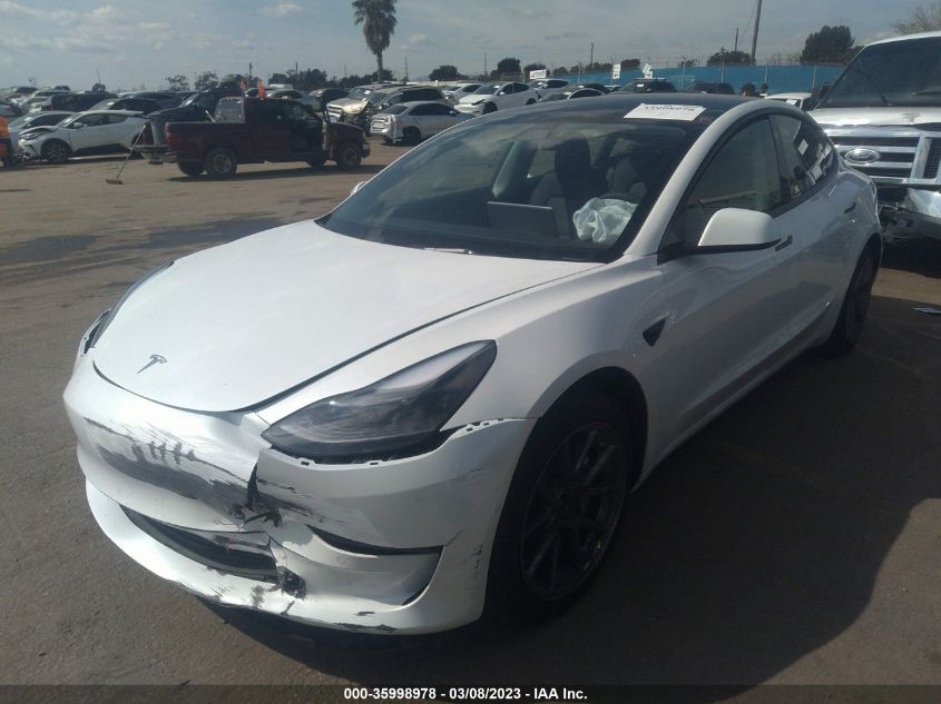 2022 TESLA MODEL 3 LONG RANGE VIN: 5YJ3E1EB2NF138078