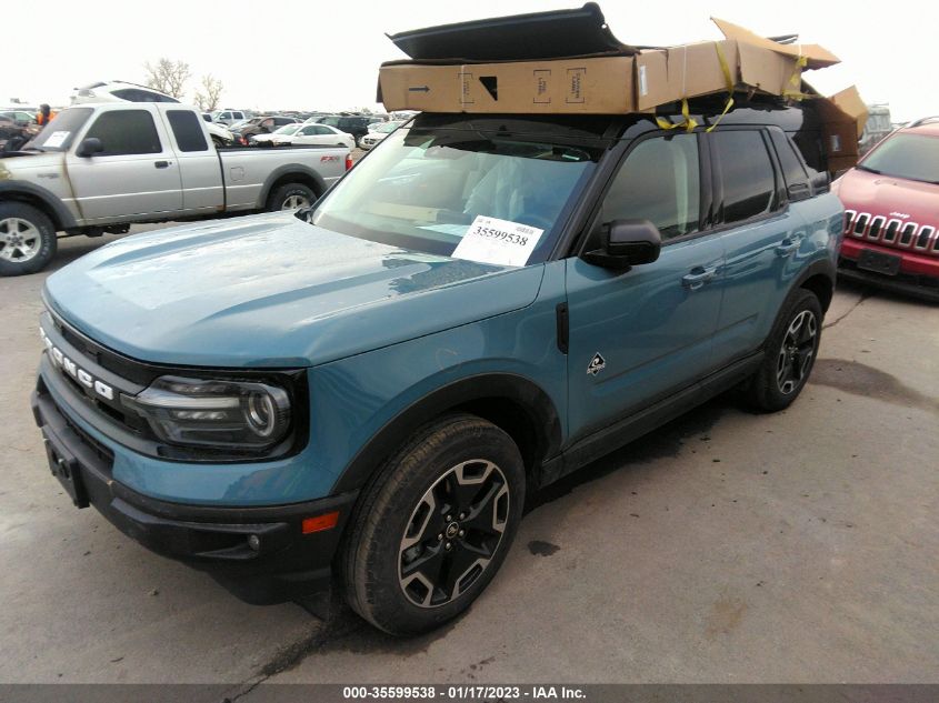 2021 FORD BRONCO SPORT OUTER BANKS VIN: 3FMCR9C60MRB01225