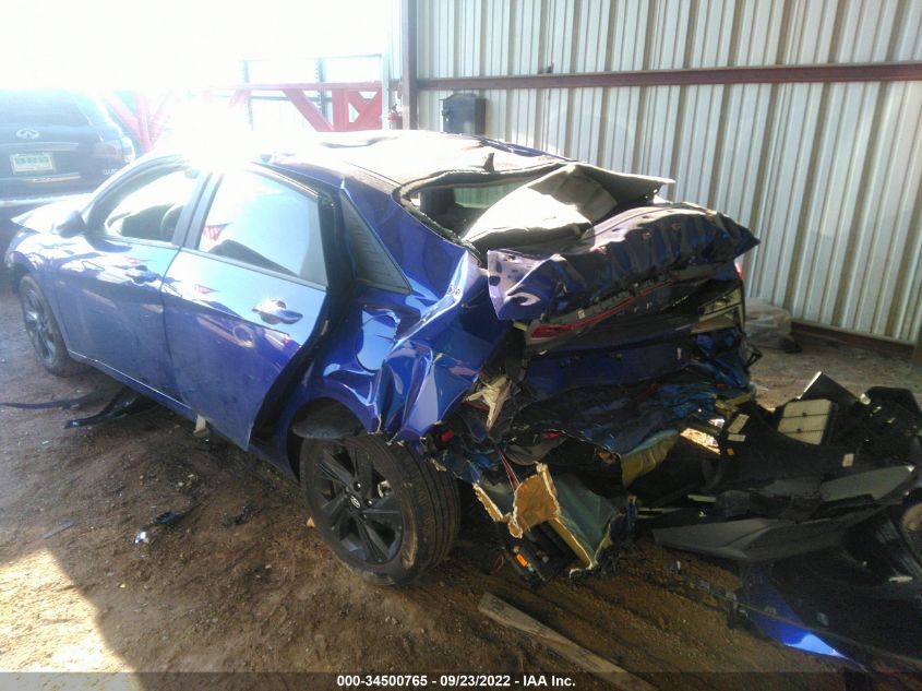 2022 HYUNDAI ELANTRA HYBRID BLUE VIN: KMHLM4AJ2NU031505