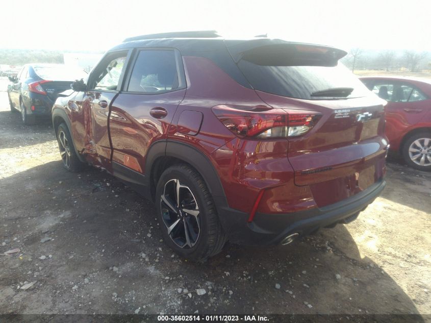 2022 CHEVROLET TRAILBLAZER RS VIN: KL79MTSL0NB118501
