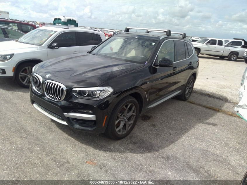 2021 BMW X3 SDRIVE30I VIN: 5UXTY3C07M9D89905