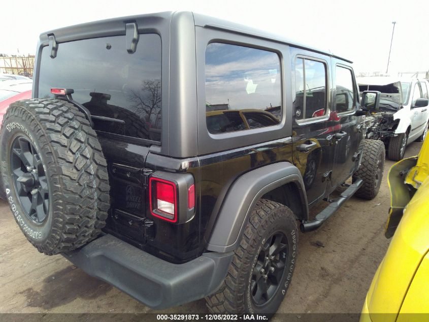 2020 JEEP WRANGLER UNLIMITED WILLYS VIN: 1C4HJXDG2LW285608