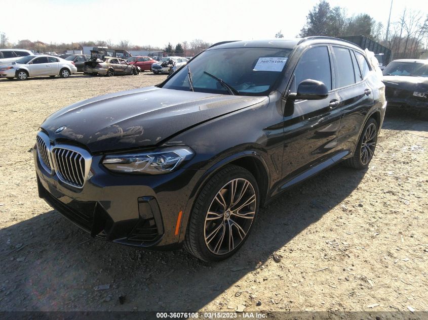2022 BMW X3 SDRIVE30I VIN: WBX47DP01NN158080