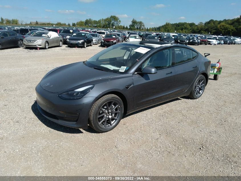 2022 TESLA MODEL 3 LONG RANGE VIN: 5YJ3E1EBXNF306744