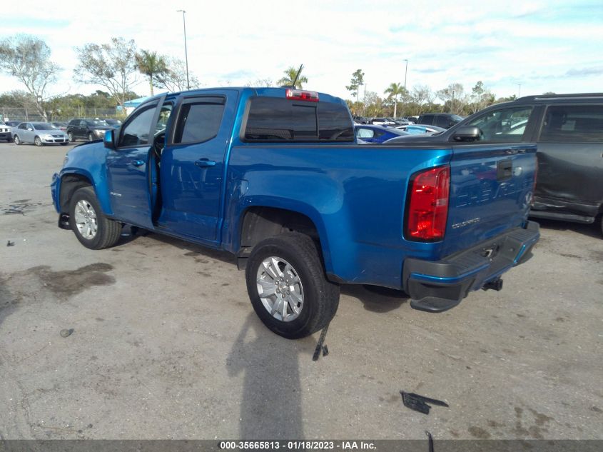 2021 CHEVROLET COLORADO 2WD LT VIN: 1GCGSCEN9M1291340