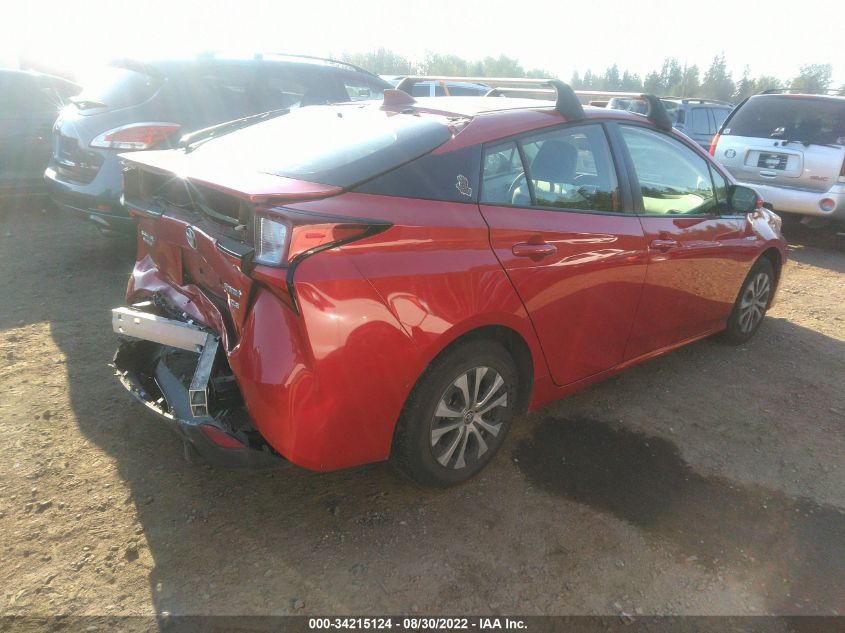 2020 TOYOTA PRIUS XLE VIN: JTDL9RFU1L3020701