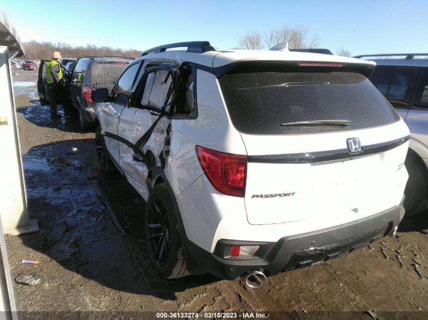 2022 HONDA PASSPORT ELITE VIN: 5FNYF8H04NB000600