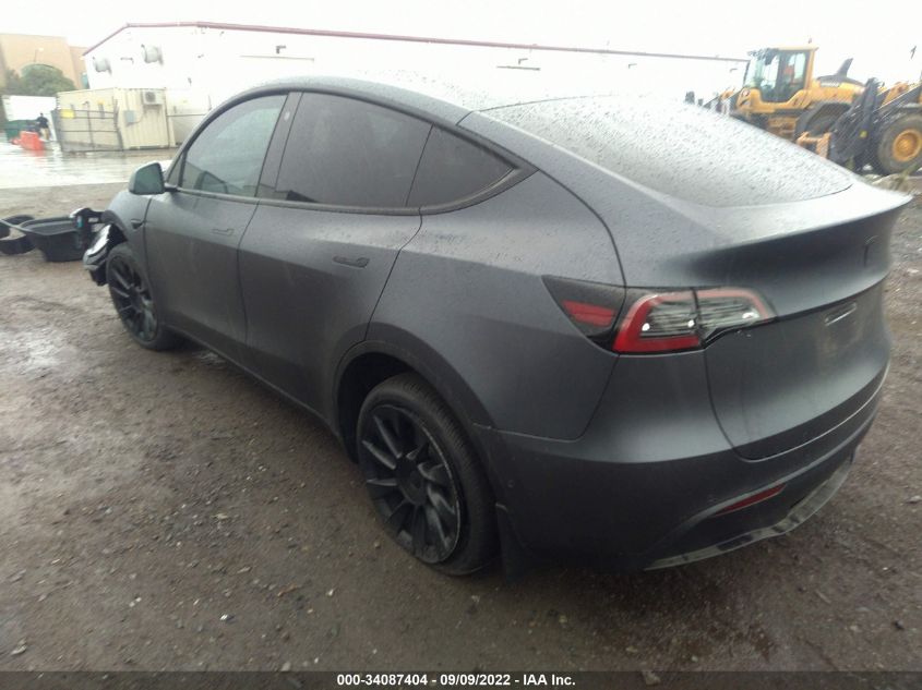 2021 TESLA MODEL Y LONG RANGE VIN: 5YJYGDEE9MF275531