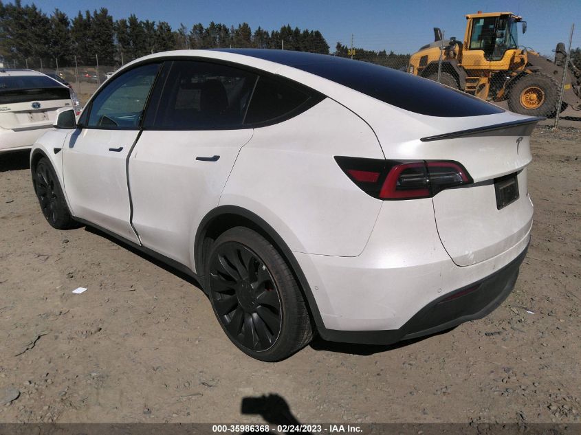 2022 TESLA MODEL Y PERFORMANCE VIN: 7SAYGDEF3NF353363