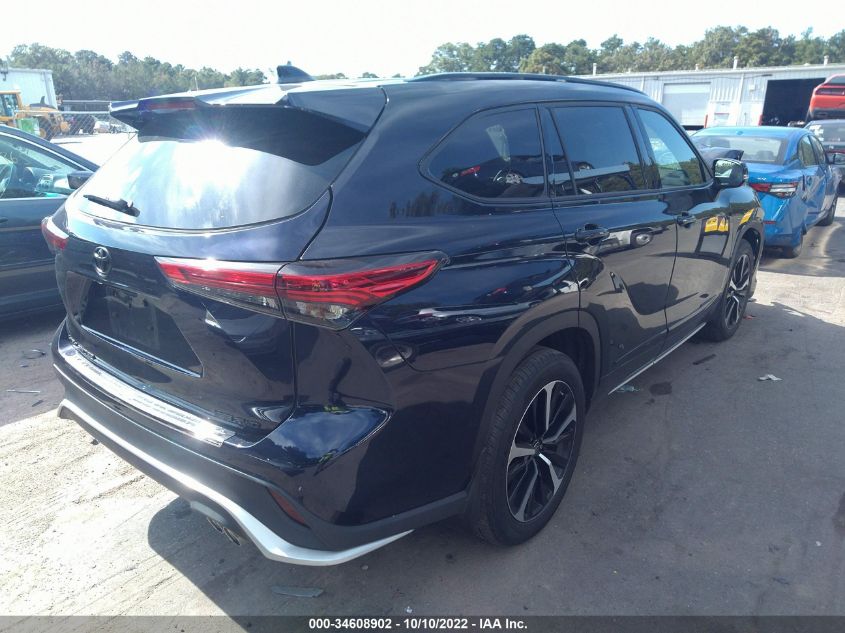 2022 TOYOTA HIGHLANDER XSE VIN: 5TDLZRBHXNS193515