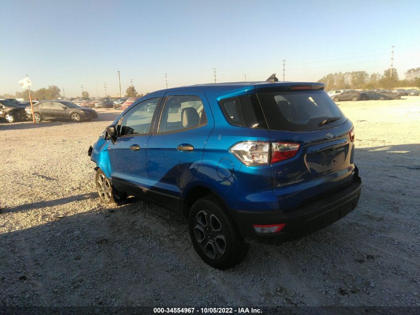 2021 FORD ECOSPORT S VIN: MAJ6S3FL8MC401278