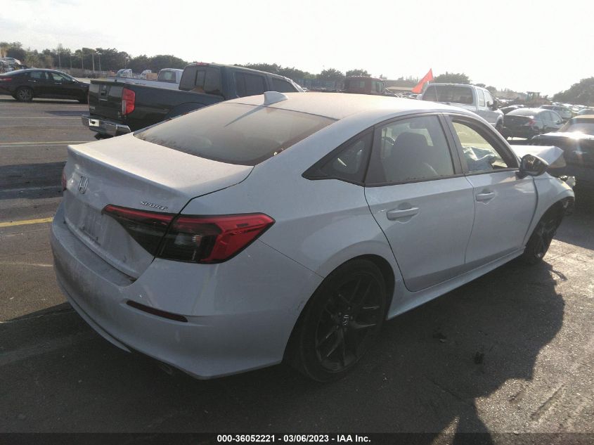 2022 HONDA CIVIC SEDAN SPORT VIN: 2HGFE2F58NH541215