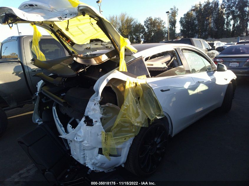 2022 TESLA MODEL Y PERFORMANCE VIN: 7SAYGDEF1NF346265