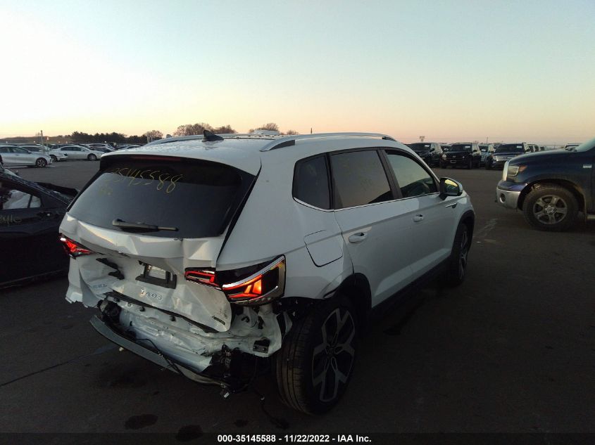 2022 VOLKSWAGEN TAOS SEL VIN: 3VV2X7B23NM074031