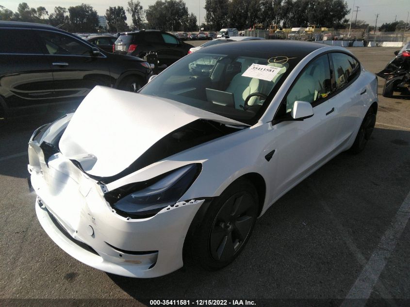 2022 TESLA MODEL 3 VIN: 5YJ3E1EA6NF317733