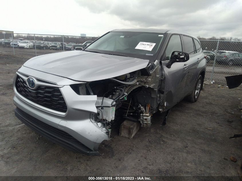 2022 TOYOTA HIGHLANDER HYBRID LE VIN: 5TDBBRCH2NS553956