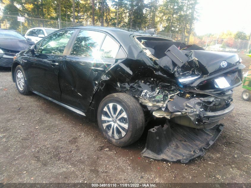 2021 TOYOTA COROLLA HYBRID LE VIN: JTDEAMDE9MJ004161