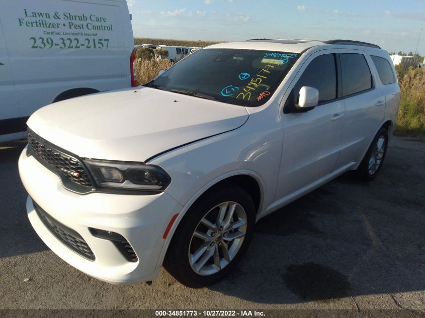 2021 DODGE DURANGO GT PLUS VIN: 1C4RDHDG2MC626977
