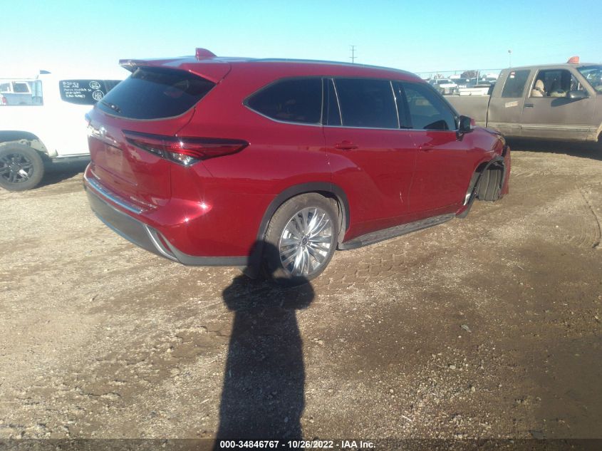 2022 TOYOTA HIGHLANDER PLATINUM VIN: 5TDFZRBHXNS188280