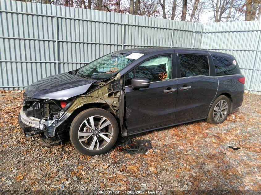 2022 HONDA ODYSSEY TOURING VIN: 5FNRL6H82NB009013