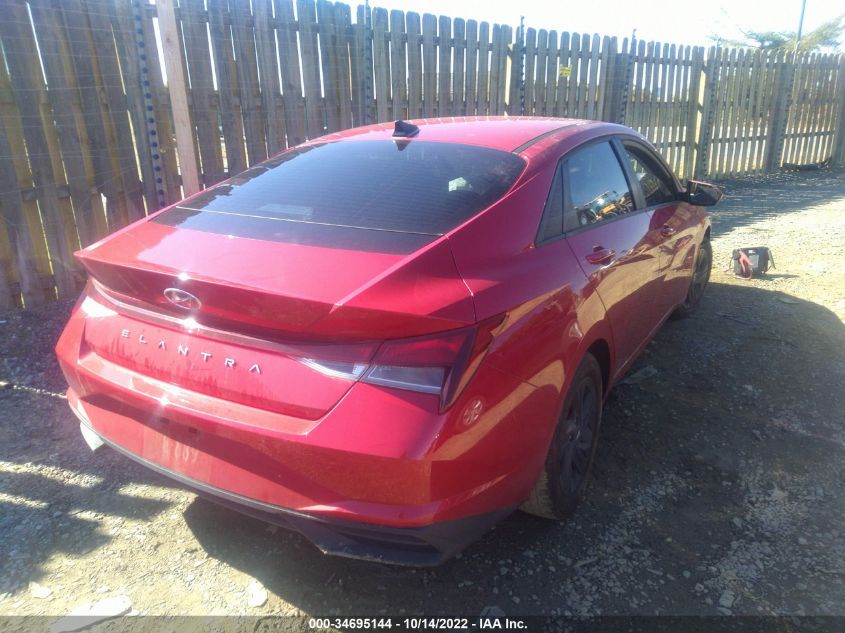 2021 HYUNDAI ELANTRA SEL VIN: 5NPLS4AGXMH007587