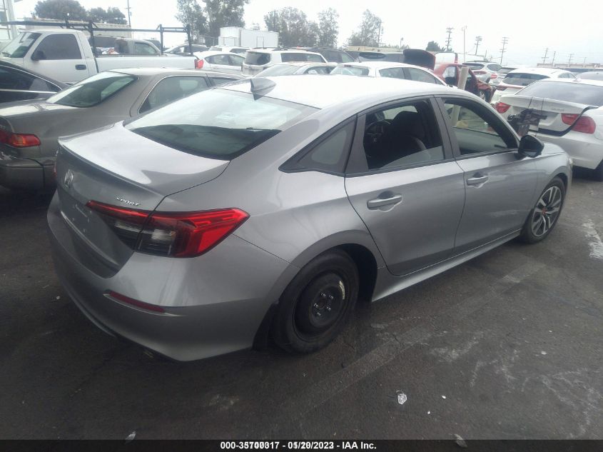 2022 HONDA CIVIC SEDAN SPORT VIN: 2HGFE2F56NH515535