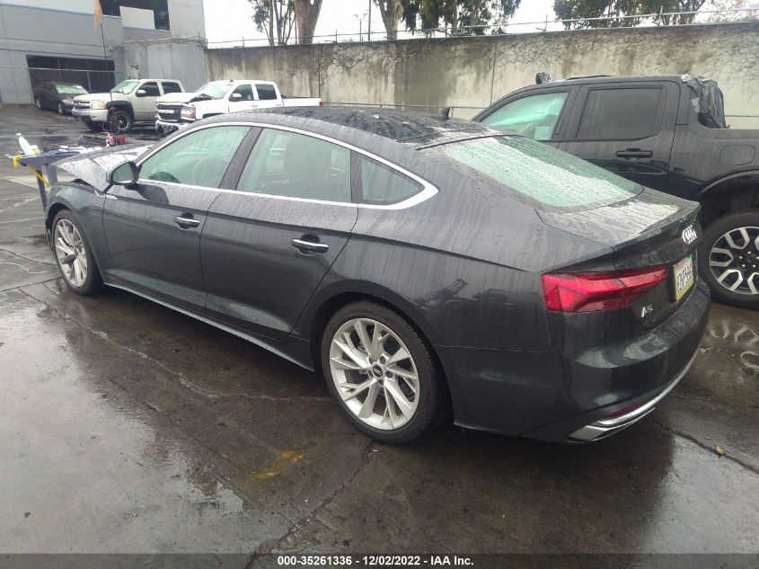 2022 AUDI A5 SPORTBACK PREMIUM VIN: WAUABCF56NA005088