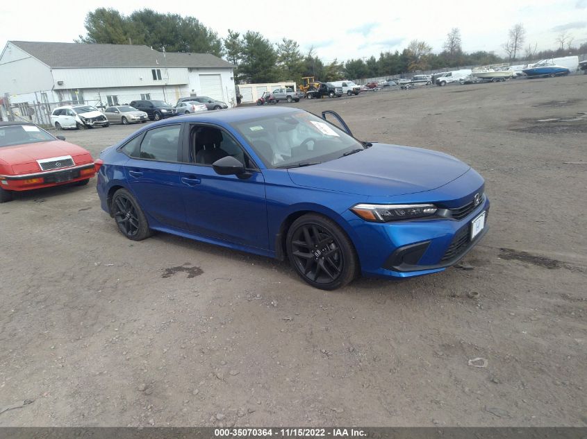 2022 HONDA CIVIC SEDAN SPORT VIN: 2HGFE2F51NH605479