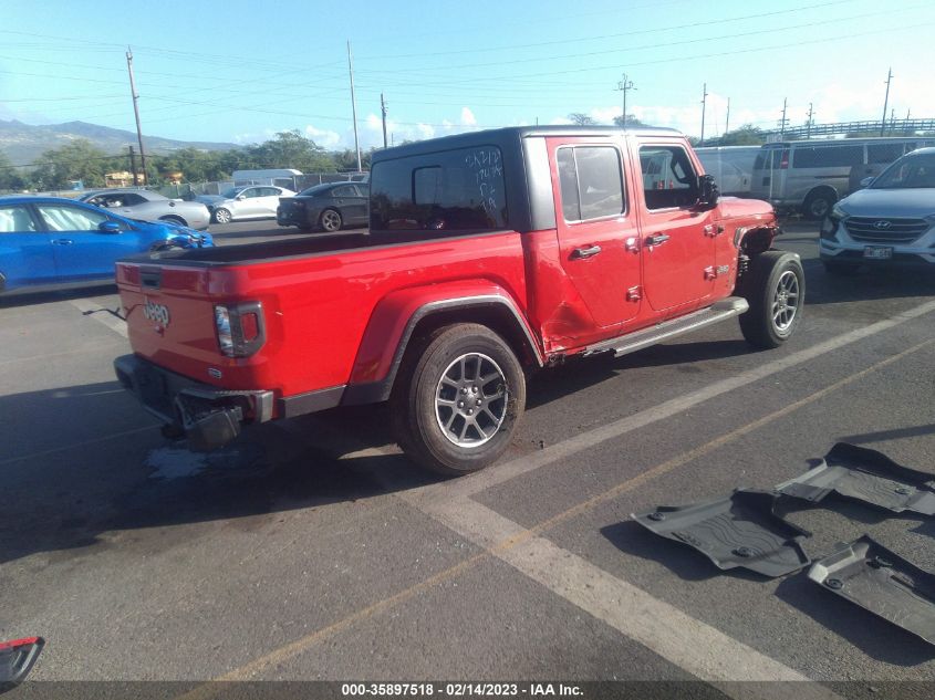 2022 JEEP GLADIATOR OVERLAND VIN: 1C6HJTFG5NL157929