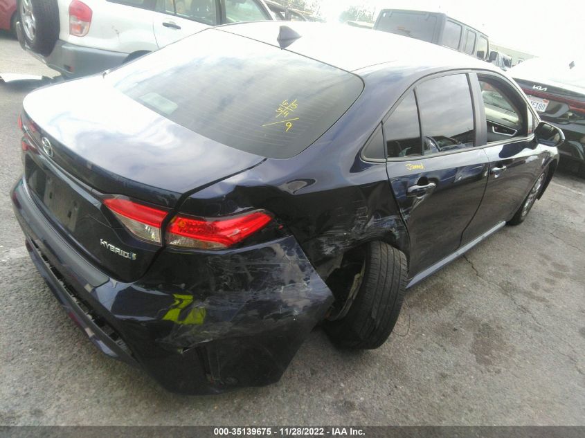 2022 TOYOTA COROLLA HYBRID LE VIN: JTDEAMDEXNJ048283