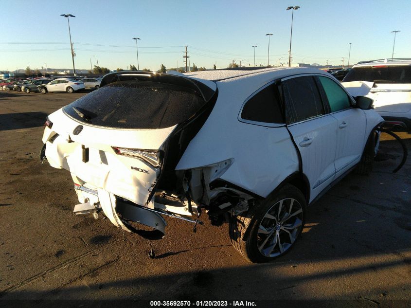 2022 ACURA MDX W/TECHNOLOGY PACKAGE VIN: 5J8YD9H4XNL002980